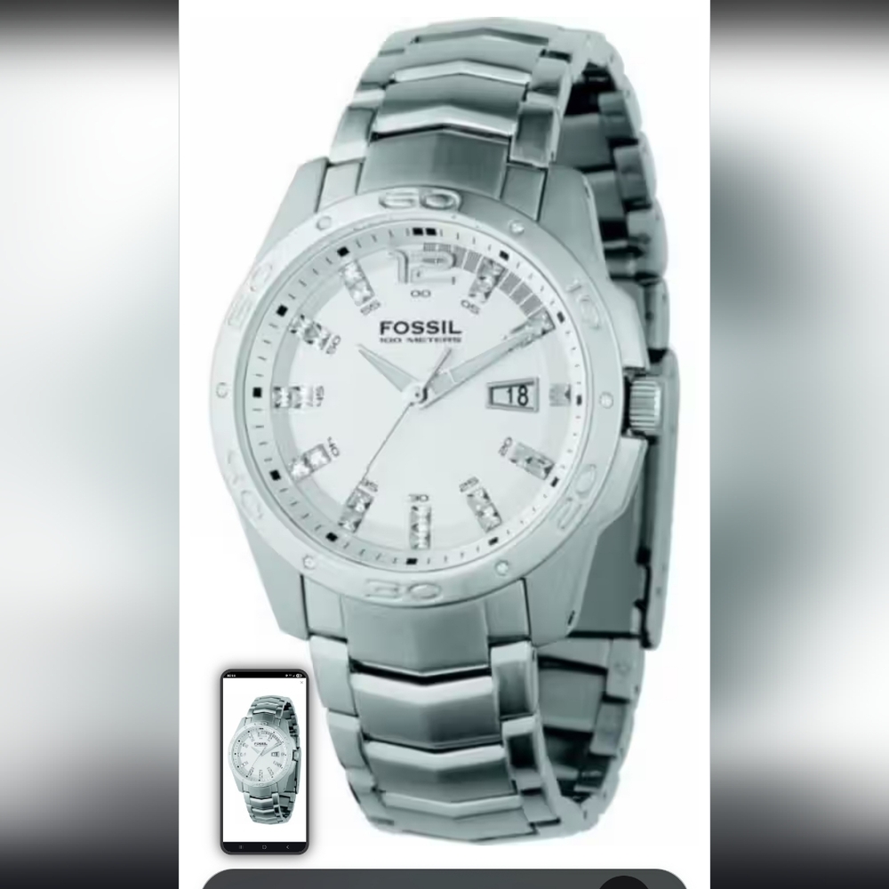 Fossil Silver Chronograph Watch